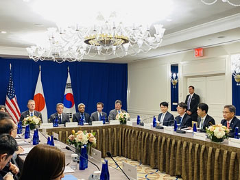 韓米日外相が声明「北朝鮮の核政策法制化を懸念」　核実験には断固対応