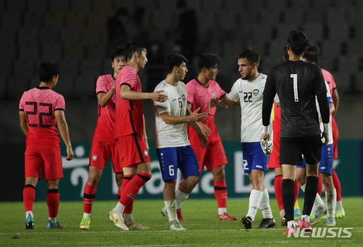 五輪サッカー韓国代表、ウズベキスタンと引き分け
