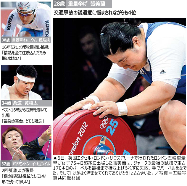 ロンドン五輪：一時代を築いたベテランたち