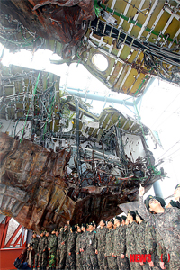 哨戒艦「天安」の残骸を見学