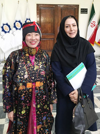 イラン訪問の韓国外交部女性課長、ヒジャブの代わりに韓国の伝統帽