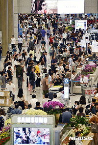 仁川空港は帰国ラッシュ