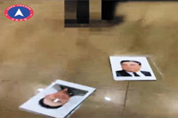 「金日成親子の肖像画割る映像、スペインの北朝鮮大使館襲撃時に撮影」
