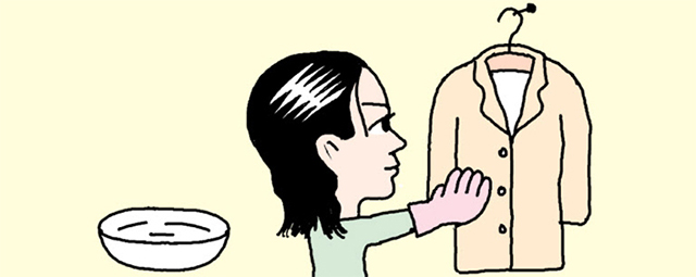 上着に付いたPM2.5を取り除くには