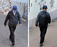 ▲防犯カメラに映った朴元淳市長の最後の姿／写真＝読者提供 