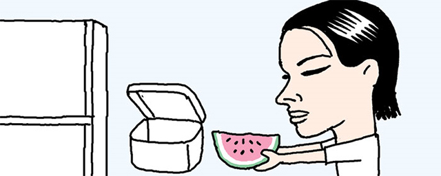 残ったスイカを保存する時は