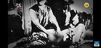 ▲KBSの『歴史ジャーナル　あの日』が731部隊の生体実験として紹介した写真。実際には1928年に蒋介石の国民革命軍と日本軍が衝突した済南事件で、当時殺害された日本人の遺体を解剖している場面だ。日本の国立公文書館アジア歴史資料センターのホームページに「済南事件邦人惨殺写真」という資料として掲載されている。／写真＝KBS『歴史ジャーナル　あの日』 