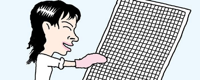 マイクロファイバーの靴下は網戸掃除に