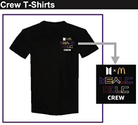 「世界のマクドナルド従業員がハングルTシャツを着て仕事」