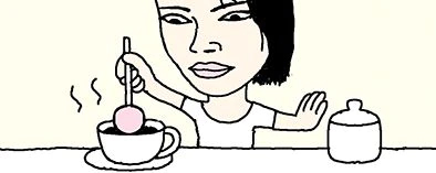 コーヒーに砂糖の代わりにキャンディを入れると