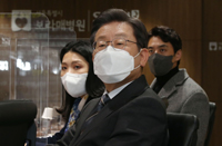 ▲共に民主党の大統領候補、李在明氏／国会写真記者団