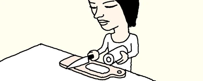 餅を切る時、包丁にくっつくなら