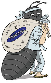 韓国株式市場で色あせるサムスン電子の存在感…時価総額に占める割合も低下