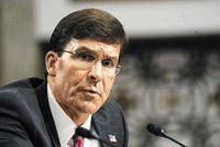 ▲マーク・エスパー元国防長官