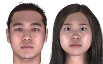 ▲古代伽耶人の骨と歯から出てきたDNAで復元した男女のモンタージュ。現代韓国人とかなり似た姿だ。／写真＝UNIST