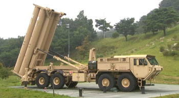 ▲在韓米軍の高高度ミサイル防衛システム（THAAD）の砲台。2017年9月7日撮影。／韓国国防部映像共同取材団