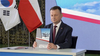 ▲韓国航空宇宙産業（KAI）とポーランド軍備庁によるFA－50戦闘機48機の輸出履行契約式／9月16日、聯合ニュース