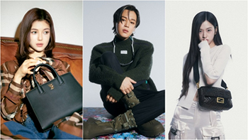 ▲写真左から、バーバリー×NewJeans（ニュージーンス）ダニエル、ディオール×BTS（防弾少年団）JIMIN（ジミン）、フェンディ×IVE（アイヴ）ユジン。