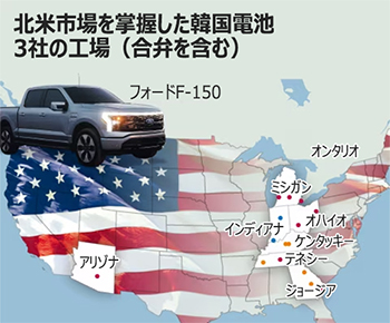 中国から7年間締め出された韓国製電池、欧米ではシェア49％