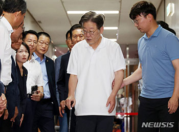 ハンスト18日目、やつれた様子の李在明代表