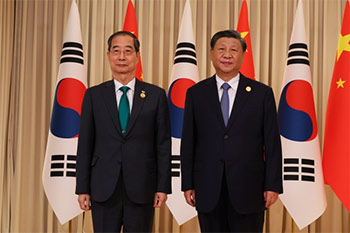 韓悳洙首相と会談した習近平主席「訪韓と釜山エキスポ支持を真剣に検討」