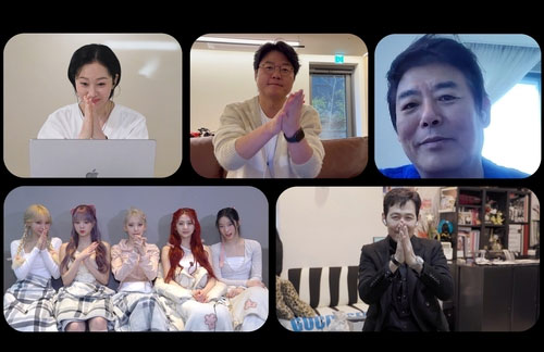 「ＦＲＩ（ＥＮＤ）Ｓ」のリアクション映像のワンシーン（ビッグヒットミュージック提供）＝（聯合ニュース）