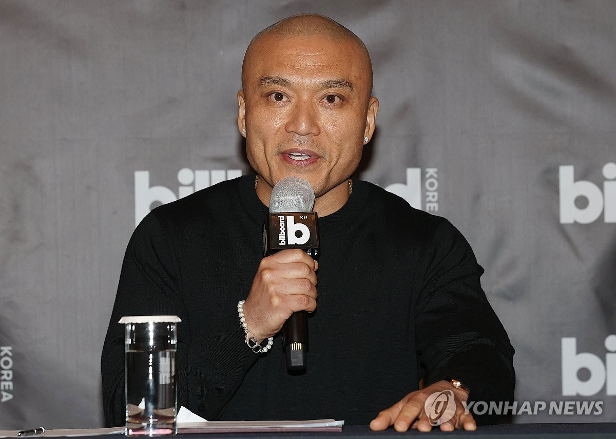 ▲米ビルボードのマイク・ヴァン社長＝１５日、ソウル（聯合ニュース）