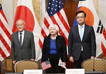 第1回韓米日財務相会合　米ワシントンで開催