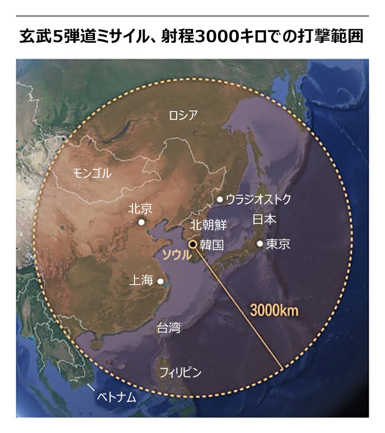 弾頭重量を減らせば射程5500キロ…中国も韓国「怪物ミサイル」に緊張