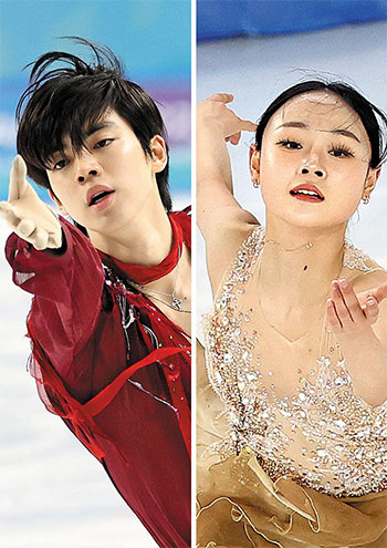 ▲車俊煥（チャ・ジュンファン）＝写真左＝と金彩然（キム・チェヨン）＝同右＝。写真＝news 1