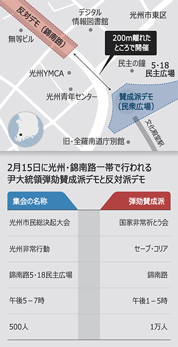 15日開催予定の尹大統領弾劾反対デモに光州市民反発「反憲法極右勢力の内乱扇動」