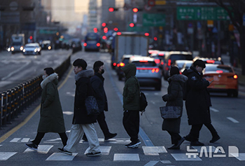 ソウルの朝　マイナス7℃の中を出勤