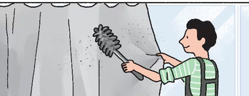 カーテンを洗濯する時はほこりを落としてから