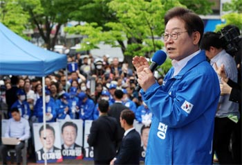 ▲韓国最大野党・共に民主党の李在明（イ・ジェミョン）大統領選候補。写真＝news 1