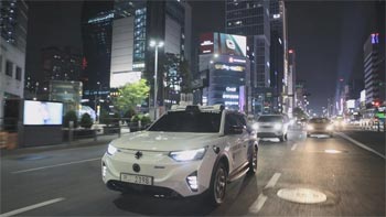 ▲ソウル市が運行している夜間自動運転タクシー／ソウル市