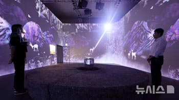 「ヘリテージ：ザ・フューチャー・ファンタジー」展示のメディアアート鑑賞