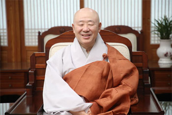 ▲元明僧侶／写真提供＝大韓仏教曹渓宗