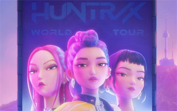 ▲南山タワー（Nソウルタワー）、ソウル・オリンピック競技場、駱山公園など、ソウルの名所を舞台にネットフリックスが制作したK-POPアニメ映画『KPOPガールズ！ デーモン・ハンターズ』。