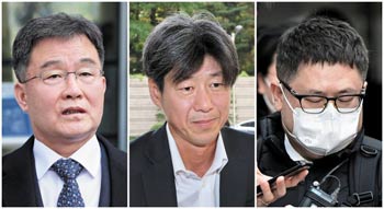 ▲大庄洞事件の主役　左から金万培、南旭、チョン・ヨンハクの各氏