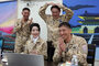 ▲韓国軍「アーク部隊」を訪問した尹大統領夫人。1月15日撮影。（NEWSIS）
