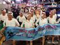 「原発汚染水の海洋放出反対」　行進する済州の海女たち