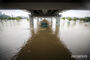 韓国豪雨：水の下になった漢江の潜水橋　／ソウル