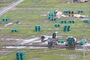 ▲台風6号「カヌーン」が過ぎ去った翌11日、全羅北道扶安郡の世界スカウトジャンボリー野営場ではあちこちが水浸しになった。／聯合ニュース