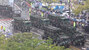 ▲今年9月26日、ソウル市中区の世宗大路で行われた市街パレードで、長距離地対空誘導兵器「L-SAM」や中距離地対空ミサイル「天弓」など3軸体系装備が行進している様子。／写真＝聯合ニュース