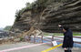 崩壊した済州・水月峰の火山碎屑層