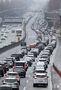 帰省の車で渋滞している高速道路