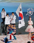 2025ハルビン冬季アジア大会の開会式で入場する韓国選手団