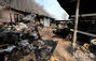 韓国で大規模な山火事：全焼した民家　／慶尚北道