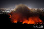 夜間も延焼する山火事　／大邱