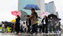 雨の中の出勤　／ソウル